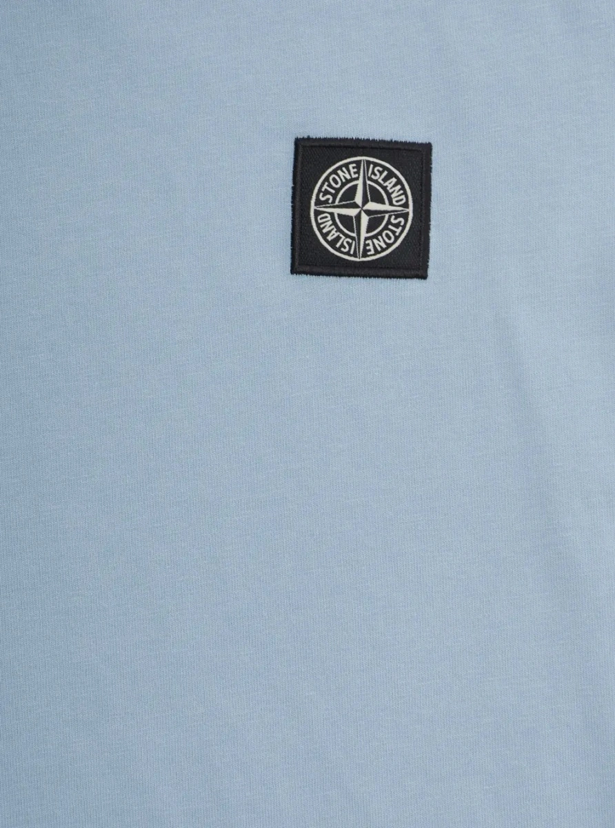 Tricou Stone Island albastru din bumbac - Img 3