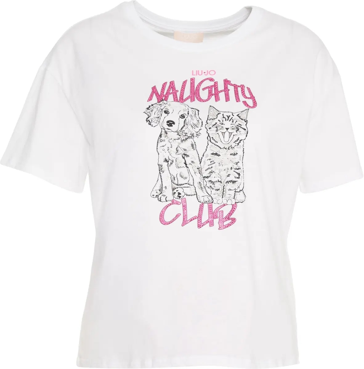 Tricou T-shirt with print and rhinestones - Img 2