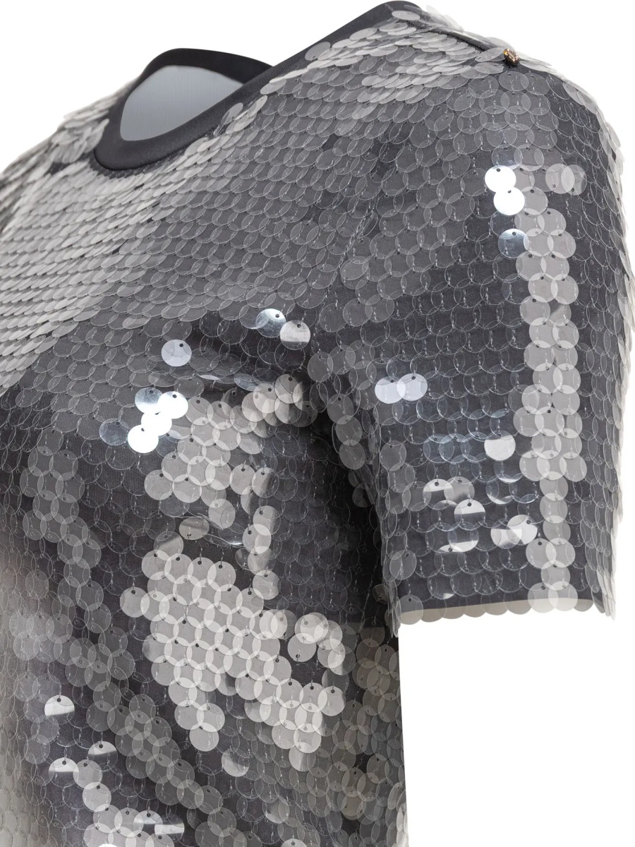 Tricou T-shirt with sequins - Img 4