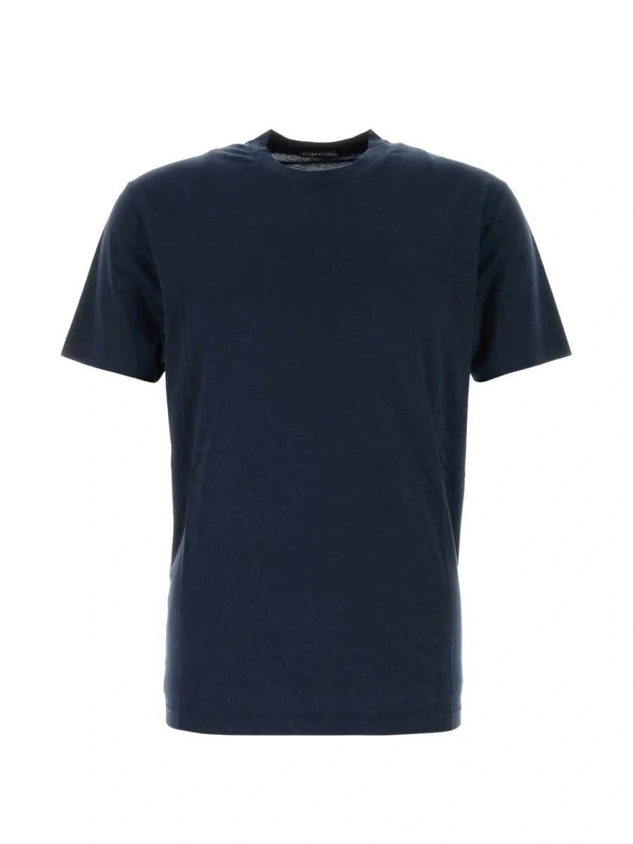 Tricou Tom Ford albastru din bumbac - Img 5