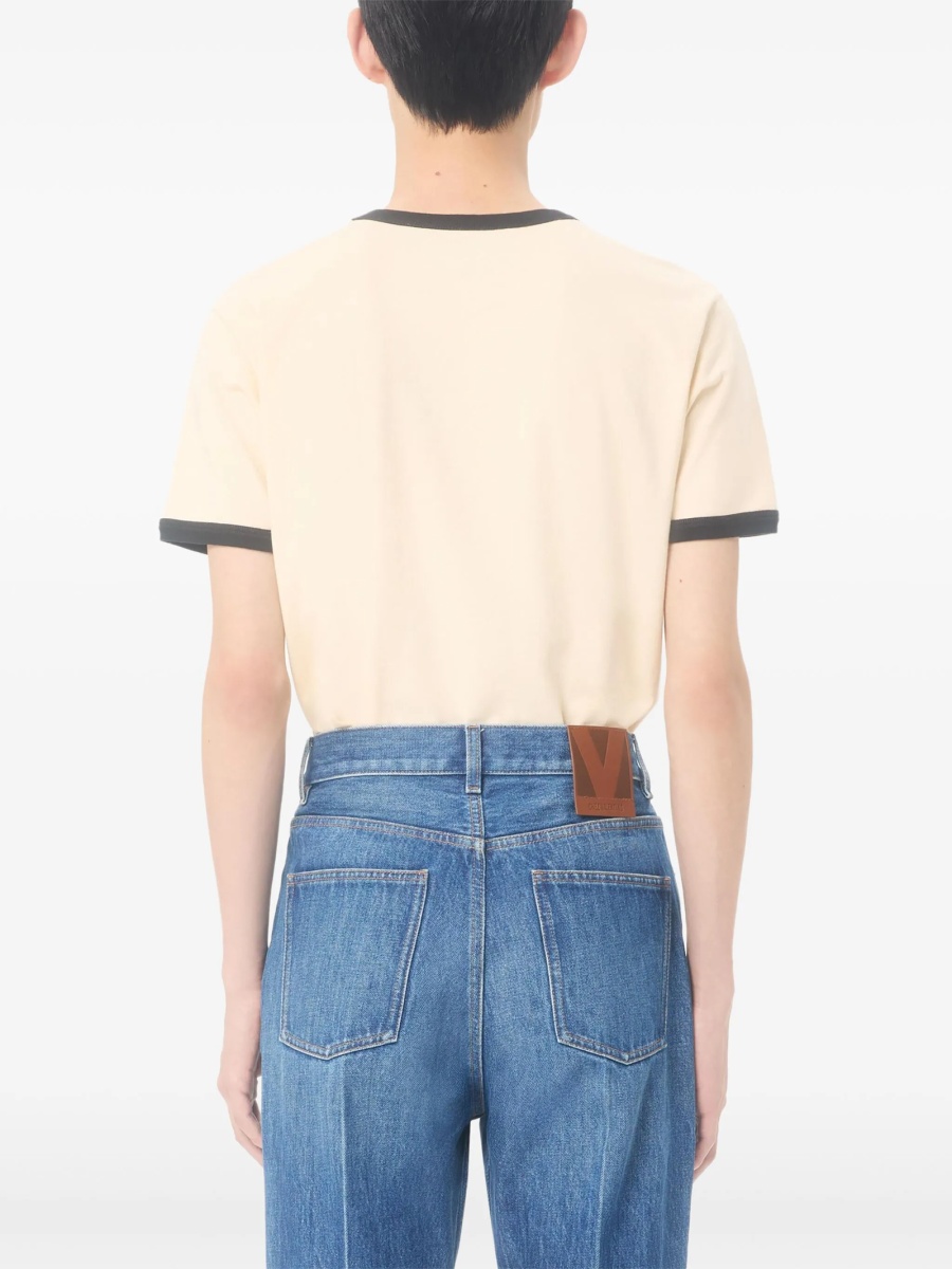 Tricou Valentino Garavani neutru din bumbac - Img 4