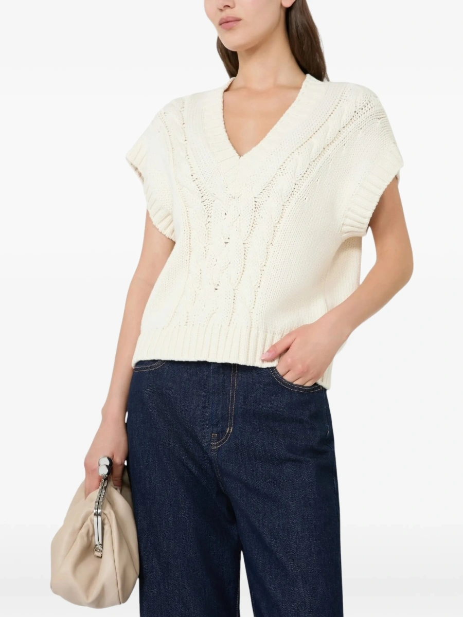Tricou Weekend MaxMara neutru - Img 4
