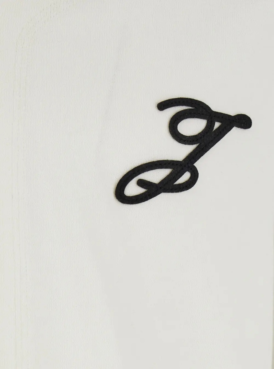 Tricou White T-Shirt 'LE TSHIRT LETRO ML' with Long Sleeves and Round Neck in Cotton for Women - Img 3