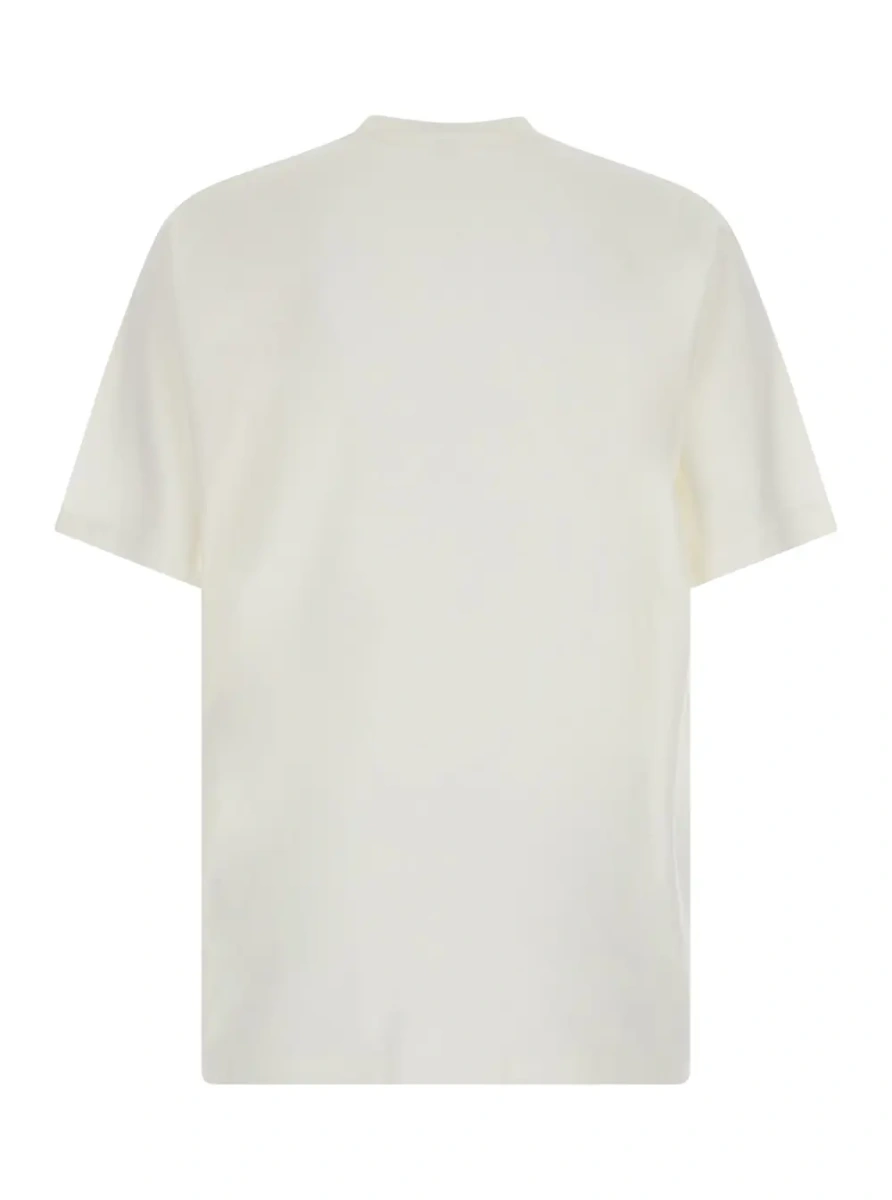 Tricou White T-Shirt 'LOGO FAKE' with Logo Print on the Front in Cotton for Women - Img 2