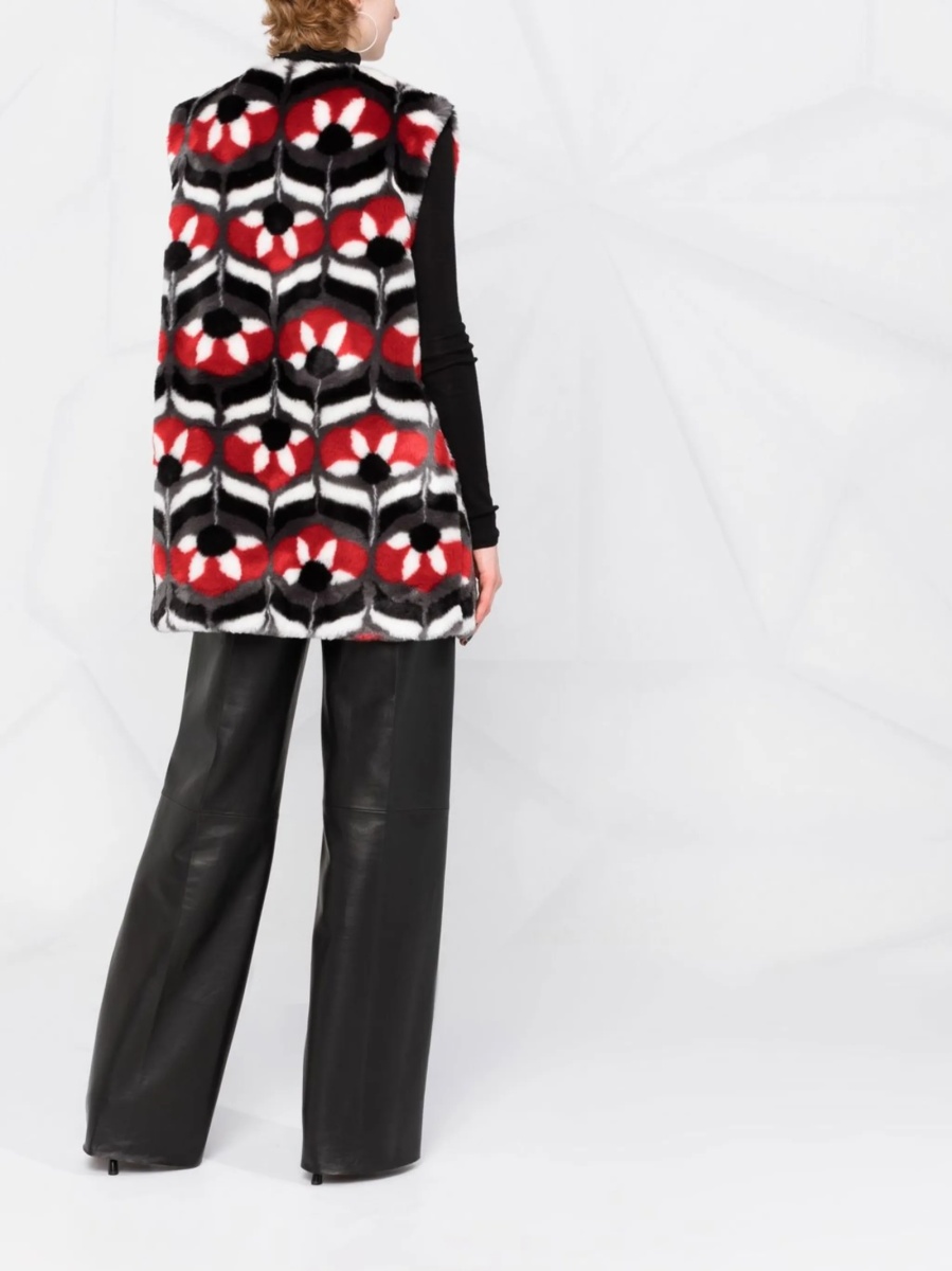 Vesta LOVE Moschino neagra din acrilic si modacrylic - Img 4