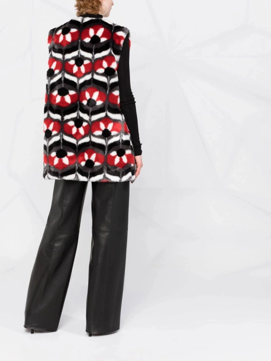 Vesta LOVE Moschino neagra din acrilic si modacrylic - Img 4