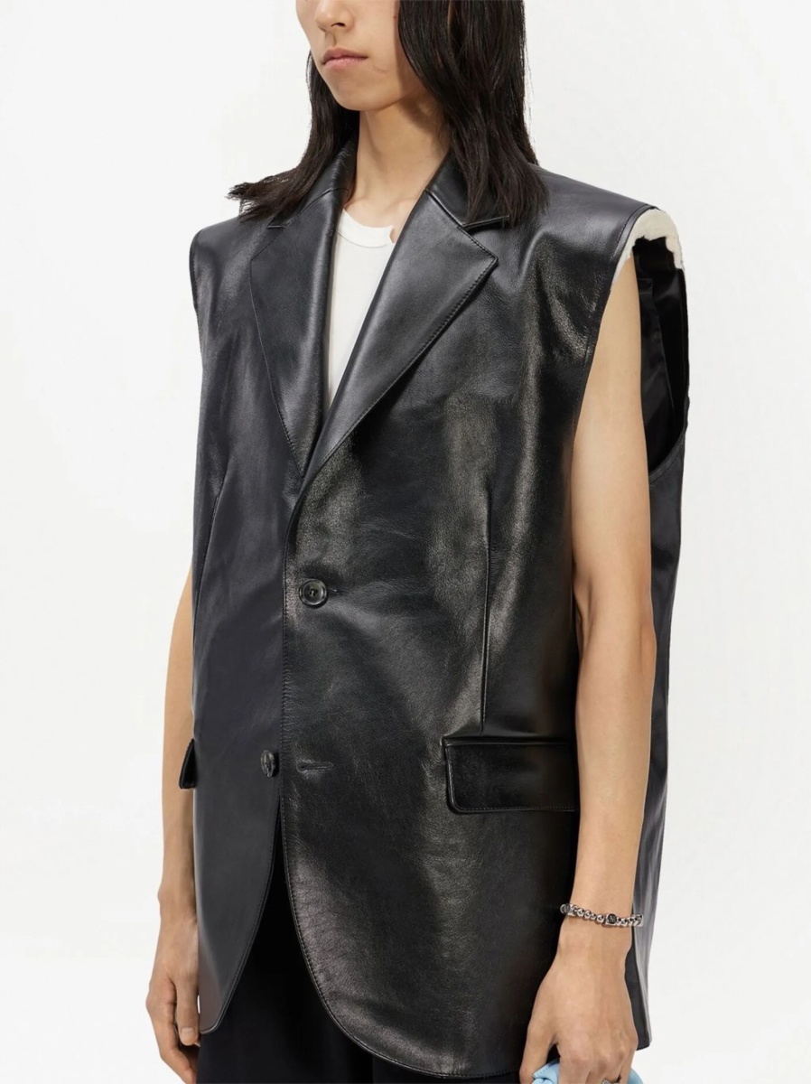 Vesta MM6 Maison Margiela neagra din piele - Img 5