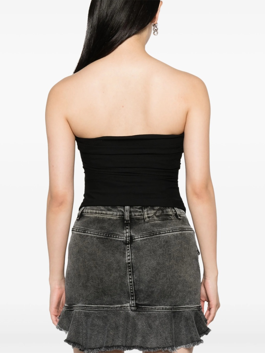 Vesta MOSCHINO JEANS neagra din vascoza si acetat - Img 4
