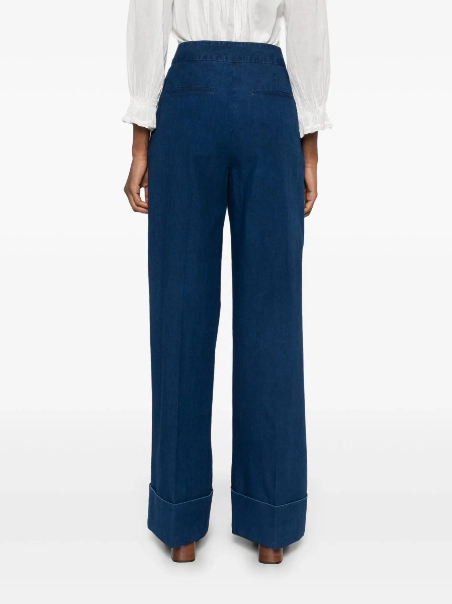 Wide-leg jeans with pleats - Img 4