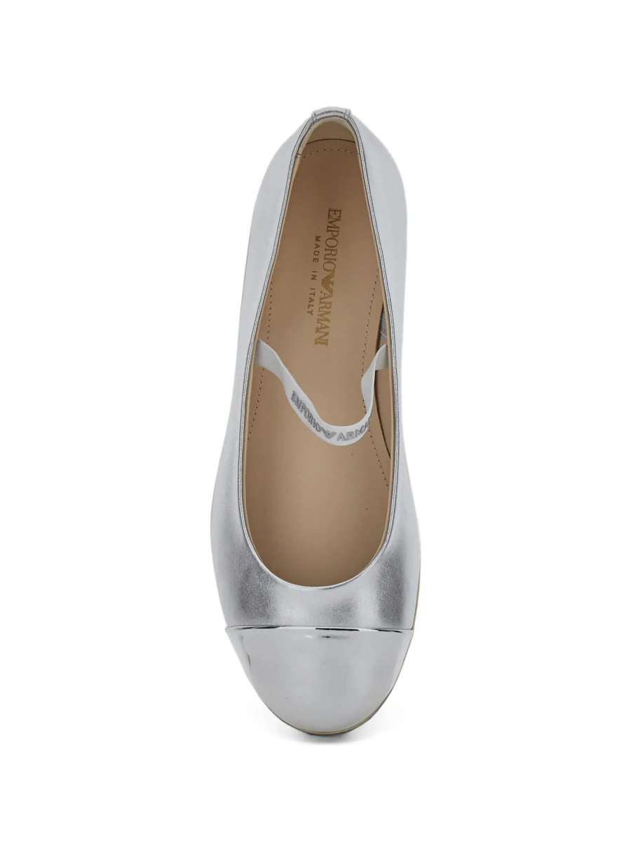 Balerini EMPORIO ARMANI KIDS gri din piele - Img 7