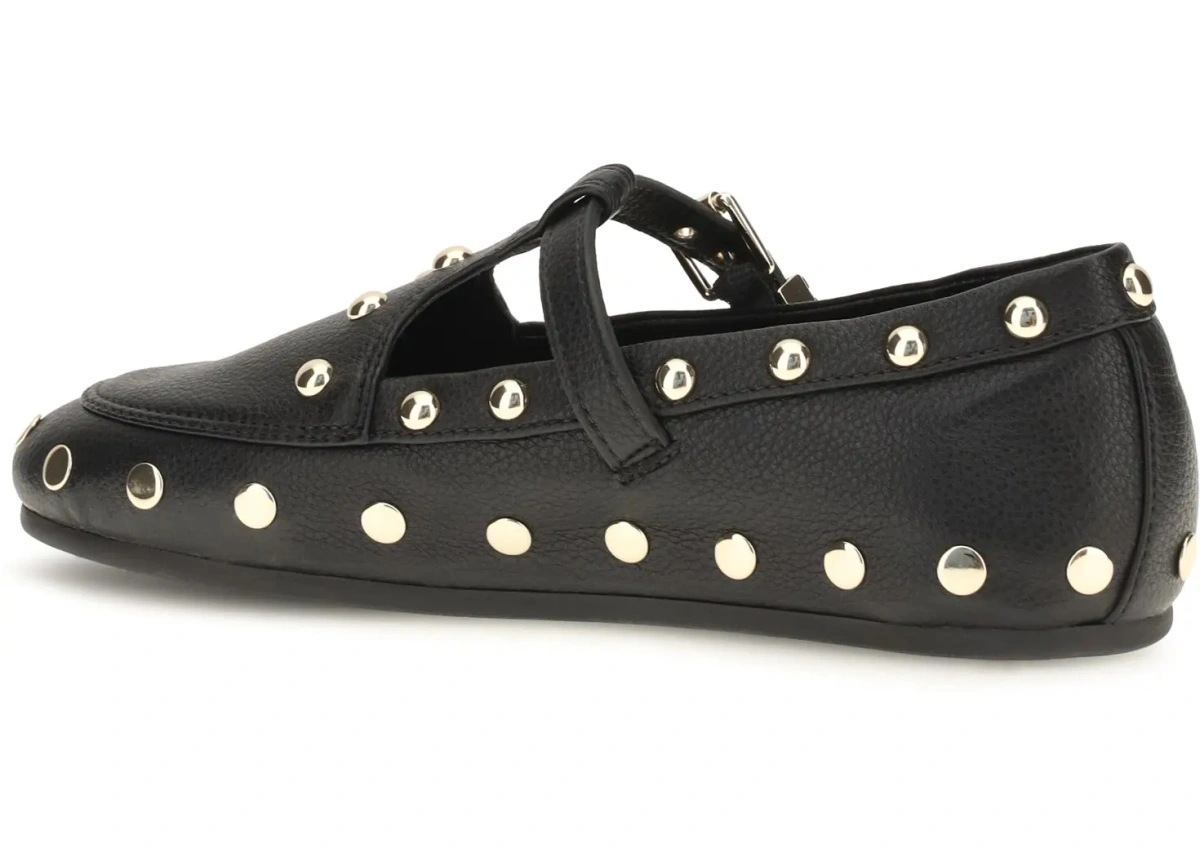 Balerini Mary Jenny studded Ballerinas in pebbled leather - Img 3