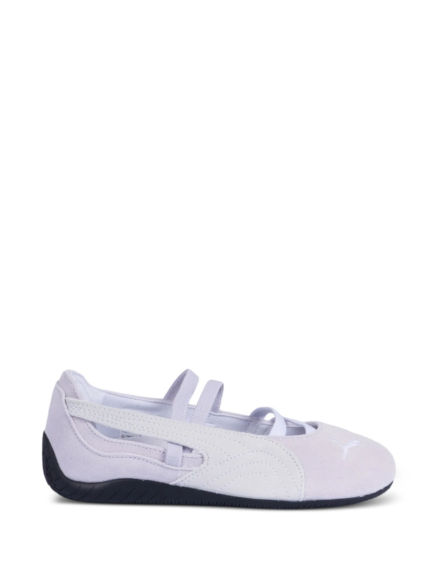 Balerini Puma Kids violet din piele intoarsa - Img 2