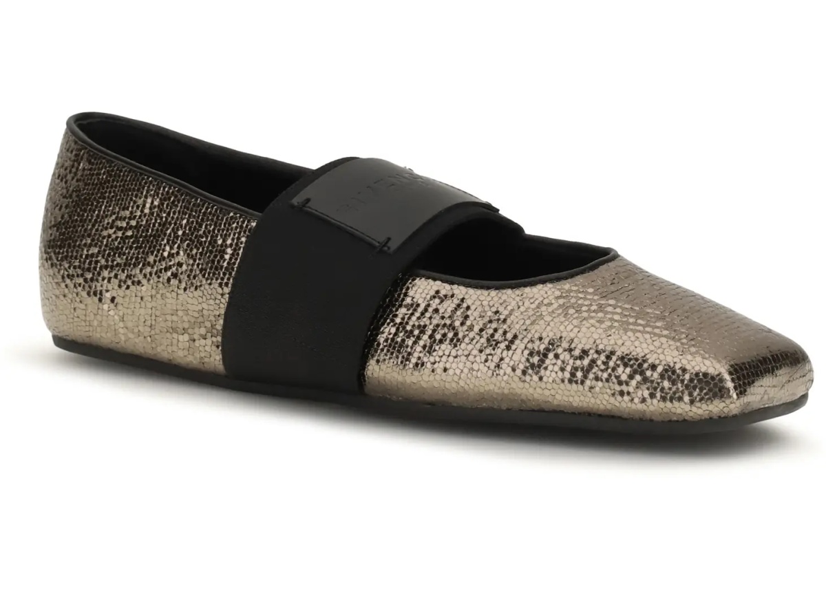 Balerini Sliced Square Ballerinas in textured leather - Img 2