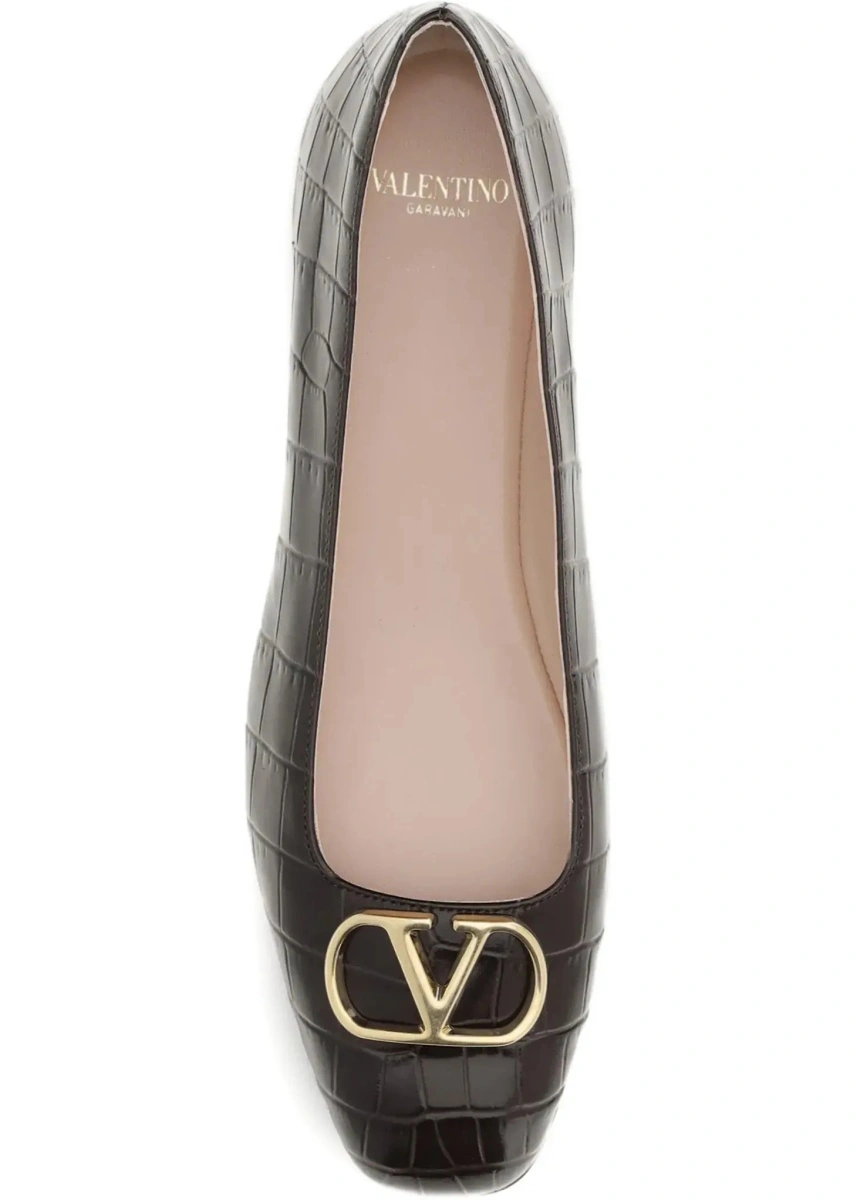 Balerini VLogo Signature croc-effect Ballerinas - Img 7