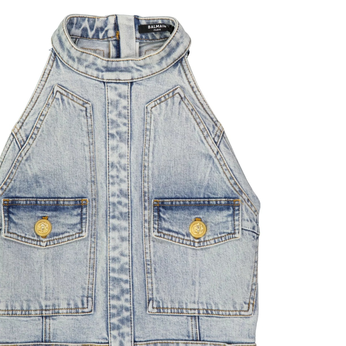 Balmain Denim Mini Dress - Img 3