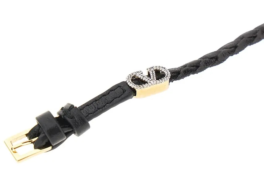 Bijuterii 'VLogo Signature' leather bracelet - Img 3