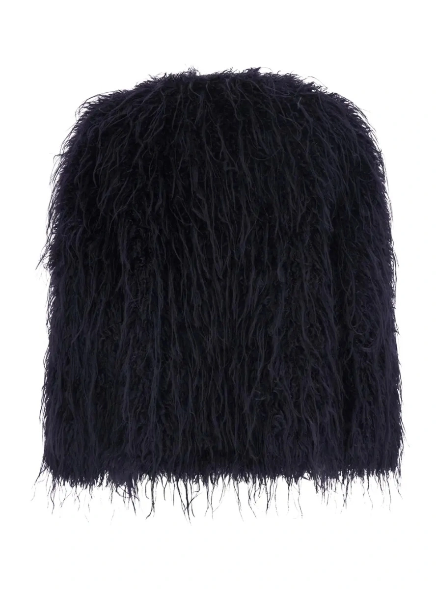 Blana forte_forte neagra din shearling ecologic - Img 2