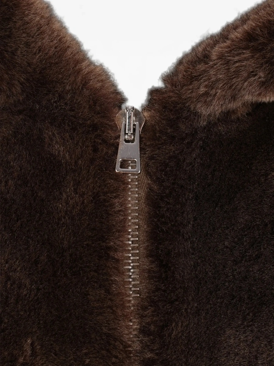 Blana YVES SALOMON maro din shearling - Img 4