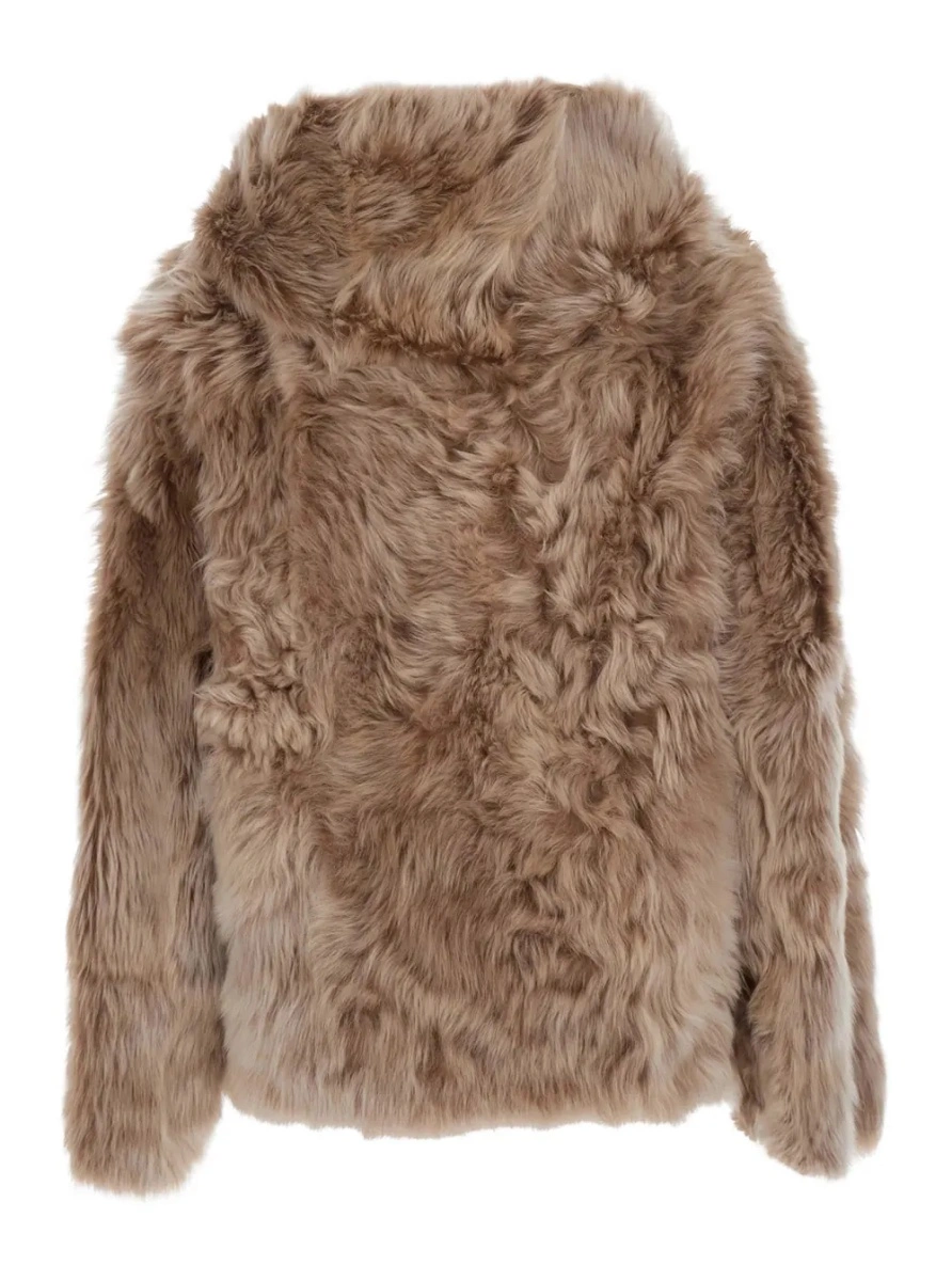 Blanuri Shearling with shirt collar and zip closure in Brown for Women - Img 2