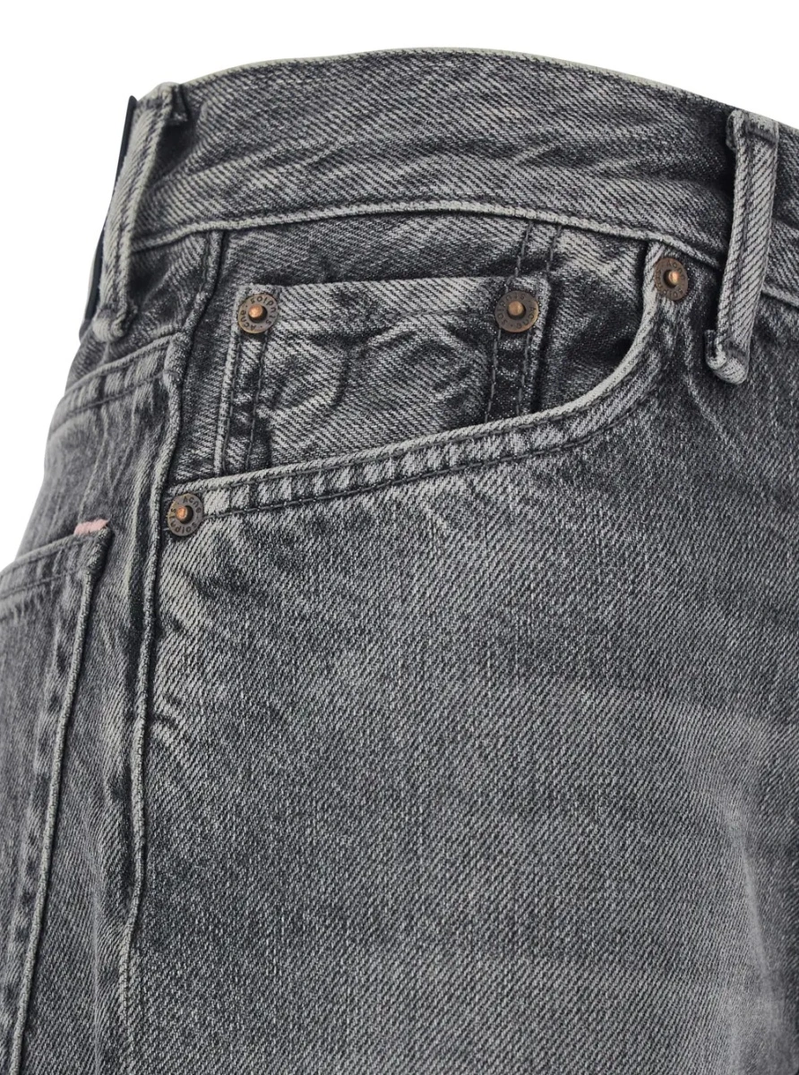 Blugi Acne Studios gri din denim - Img 3