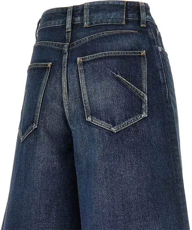 Blugi Alaïa albastri din denim - Img 4