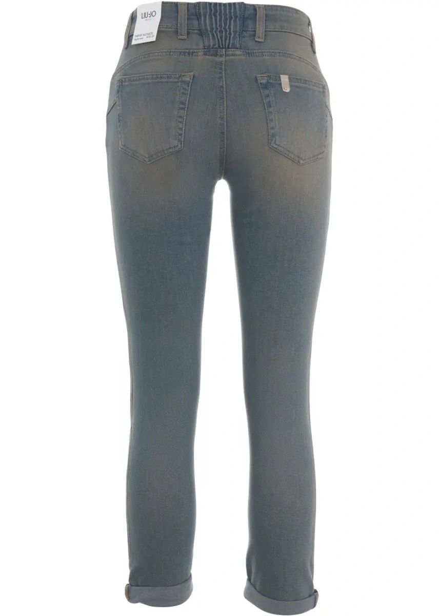 Blugi boyfriend Liu Jo Blue Denim albastri - Img 4