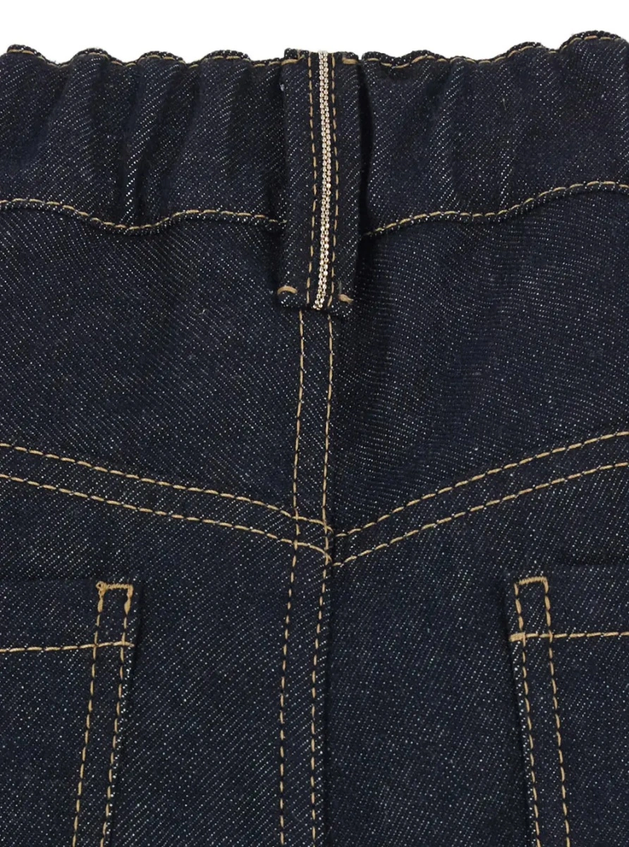Blugi Brunello Cucinelli albastri din denim - Img 4