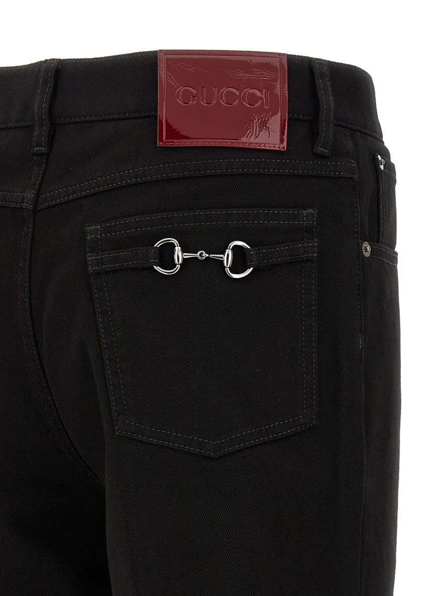 Blugi drepti Gucci negri - Img 4