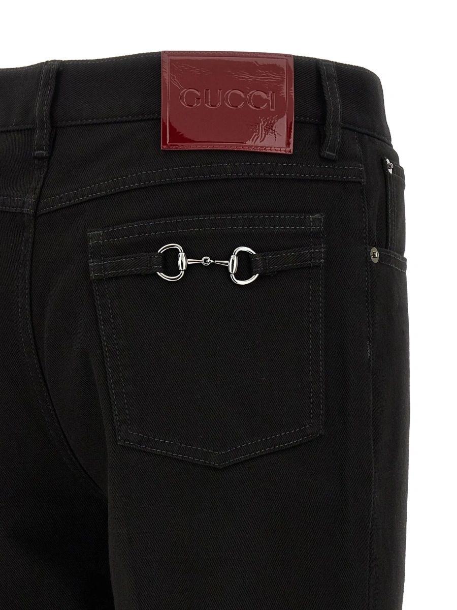 Blugi drepti Gucci negri - Img 4