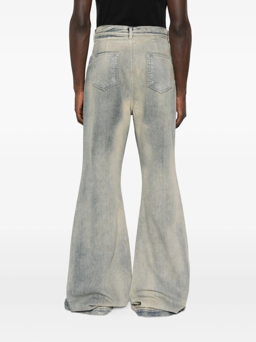 Blugi drepti Rick Owens albastri din bumbac - Img 4