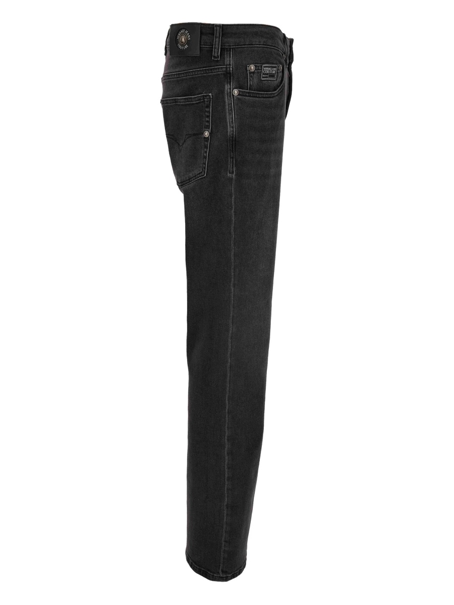 Blugi drepti Versace Jeans Couture negri - Img 3