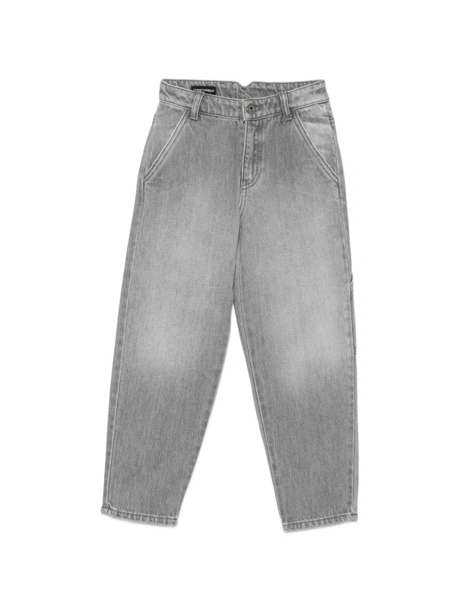 Blugi EMPORIO ARMANI KIDS gri din denim - Img 6