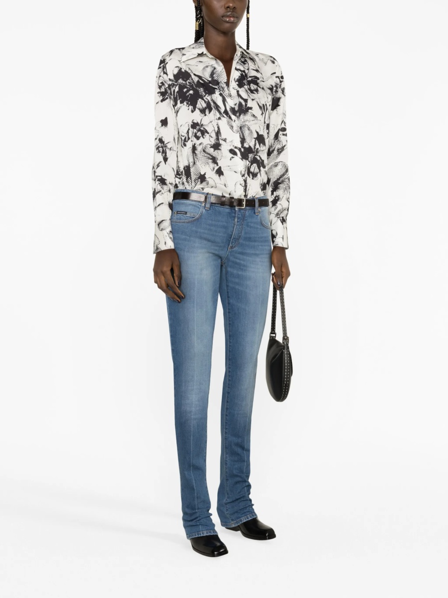 Blugi evazati Dolce &amp; Gabbana albastri - Img 3