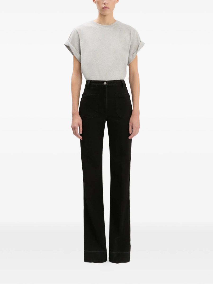 Blugi evazati Victoria Beckham negri - Img 2
