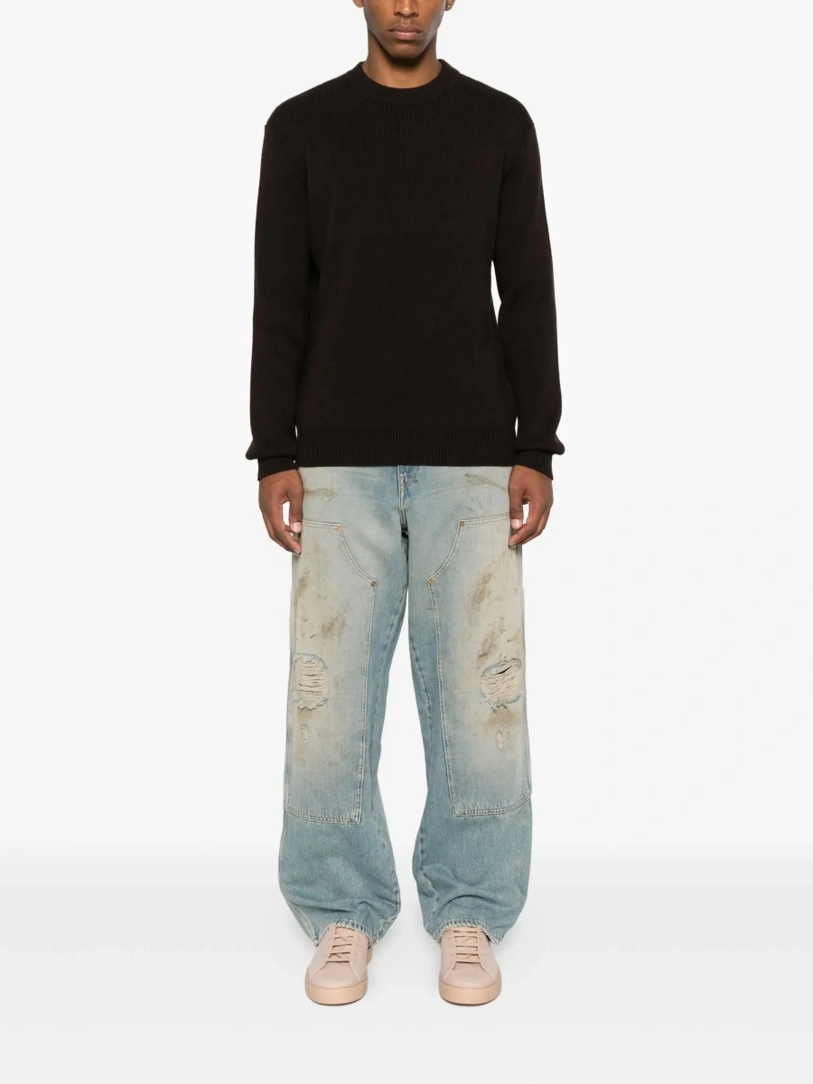 Blugi Golden Goose albastri din denim - Img 4