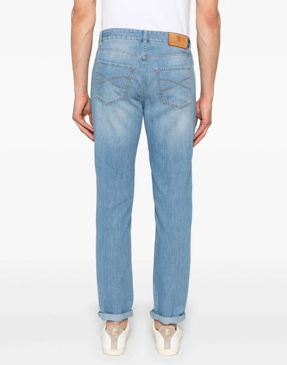 Blugi Jeans in cotton with distressed effect - Img 6