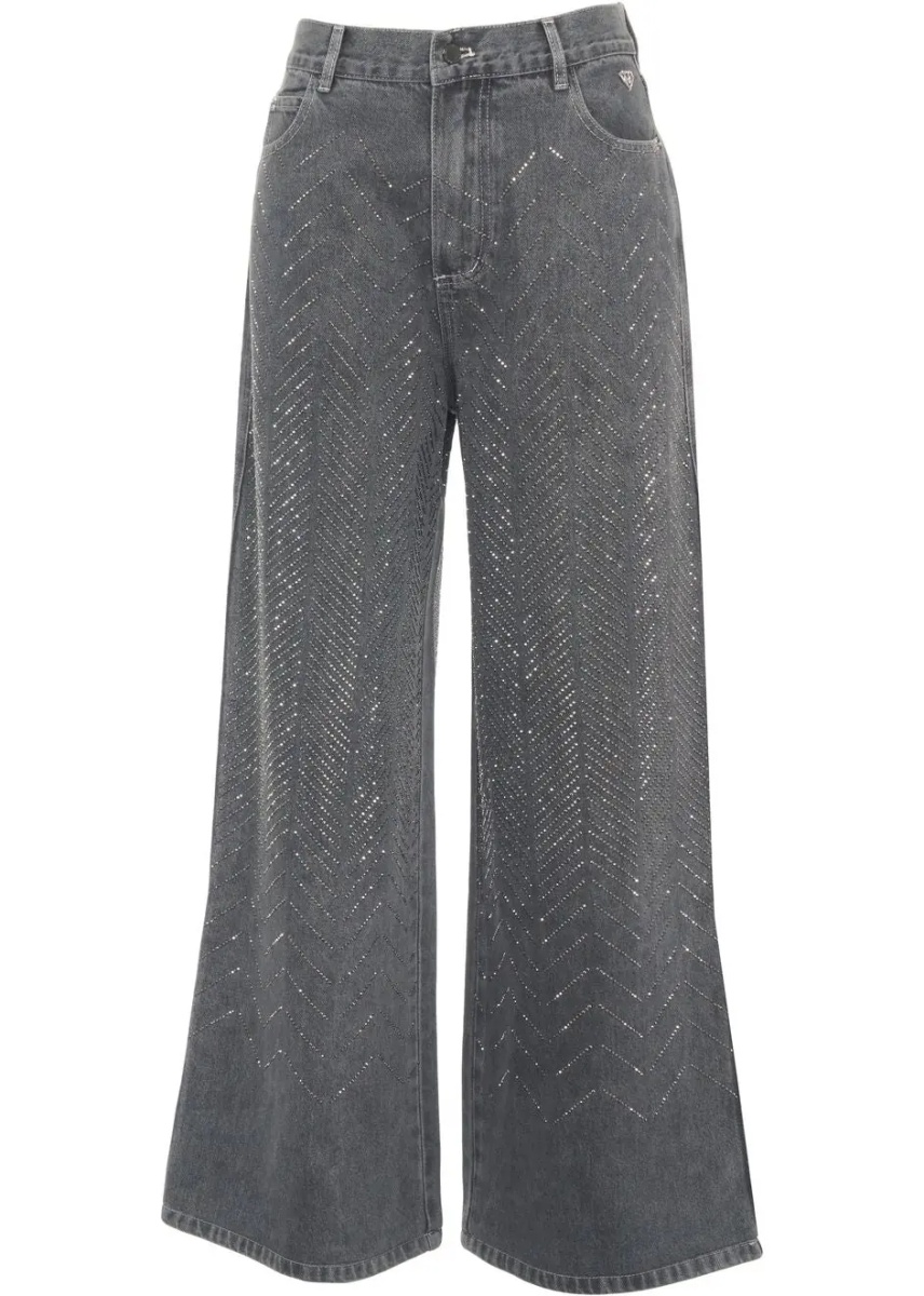 Blugi Jeans with rhinestone application - Img 2