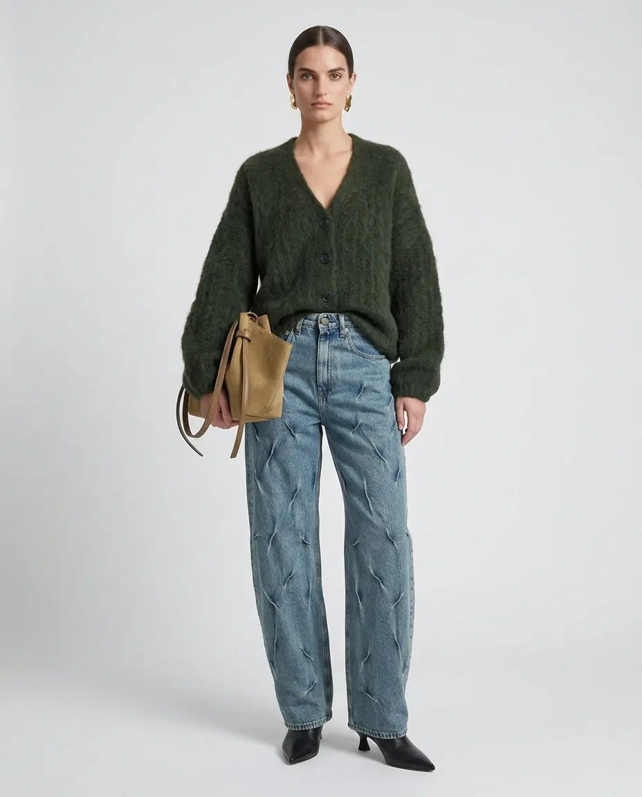Blugi Jeans with seam details - Img 3