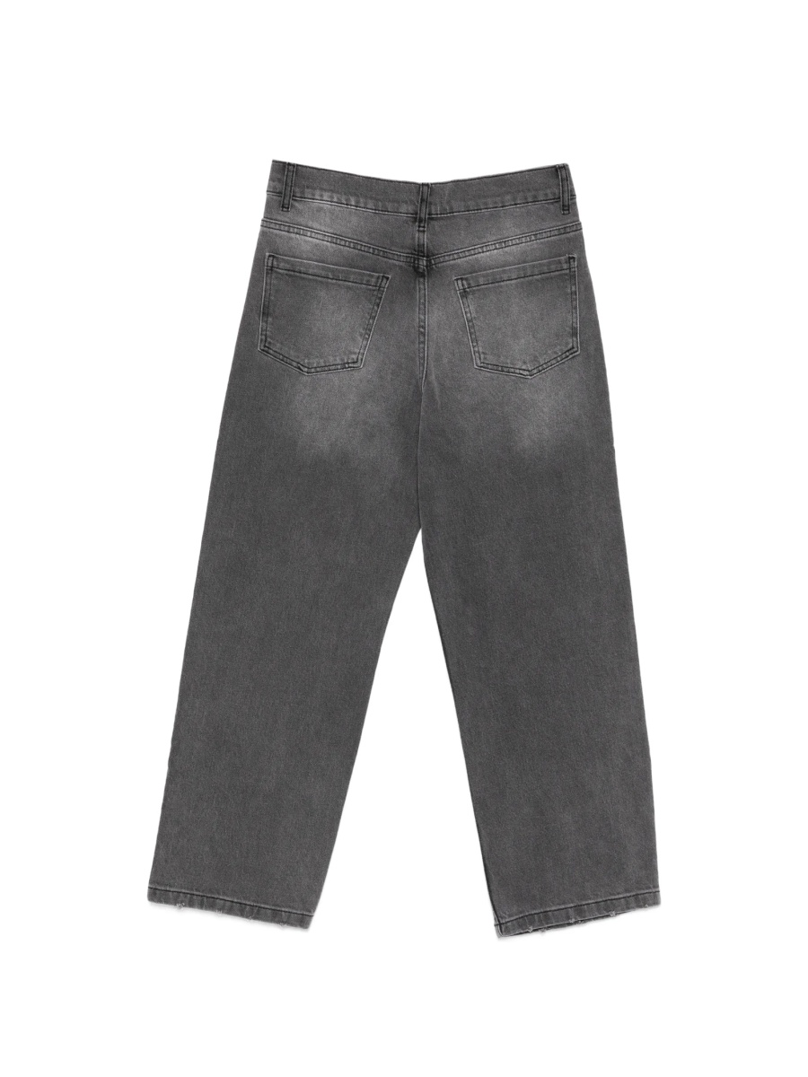 Blugi MSGM gri din bumbac si elastan - Img 2