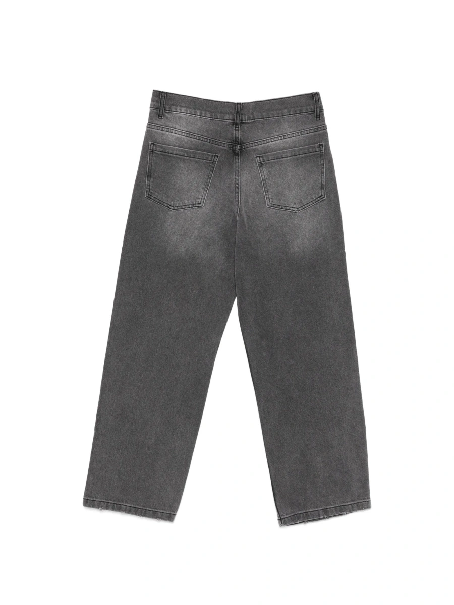 Blugi MSGM gri din bumbac si elastan - Img 2