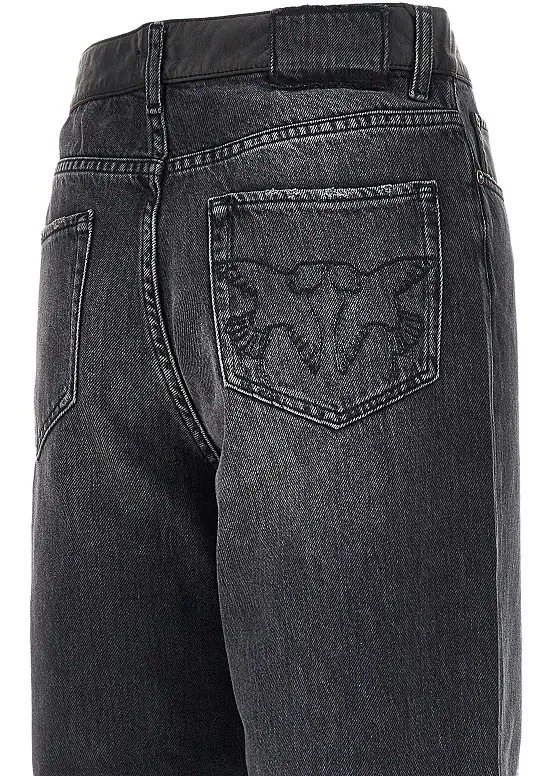Blugi Pinko negri din denim - Img 4