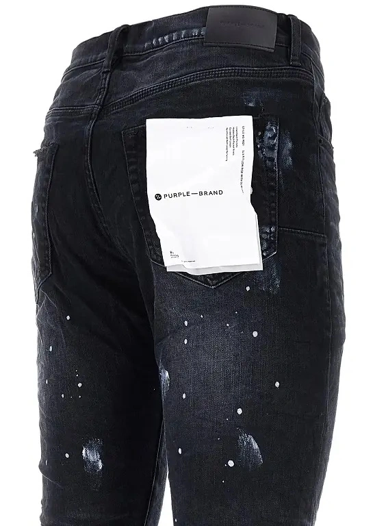 Blugi PURPLE BRAND negri din denim - Img 4