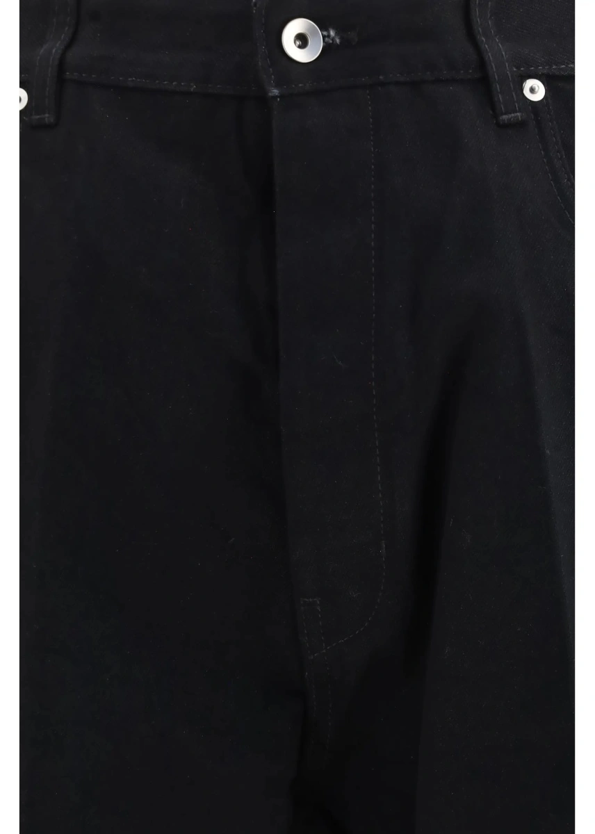 Blugi Rick Owens negri din bumbac - Img 3