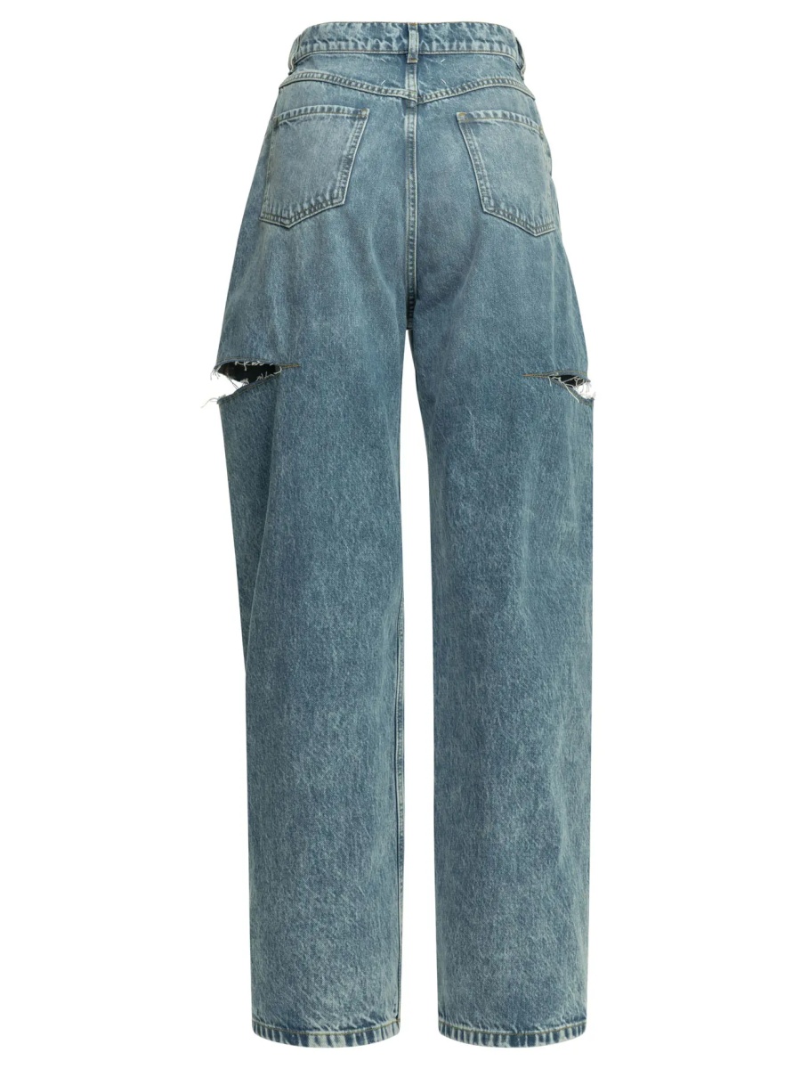 Blugi Ripped wide leg jeans - Img 2