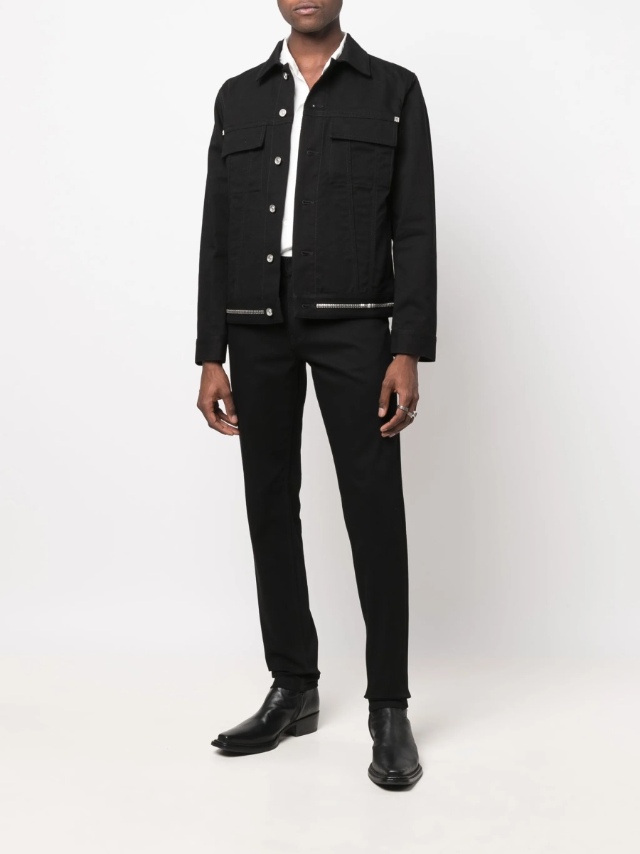 Blugi slim fit Givenchy negri din spandex/elastan si bumbac - Img 2