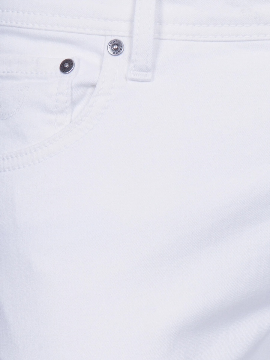 Blugi slim fit Jacob Cohen albi - Img 3