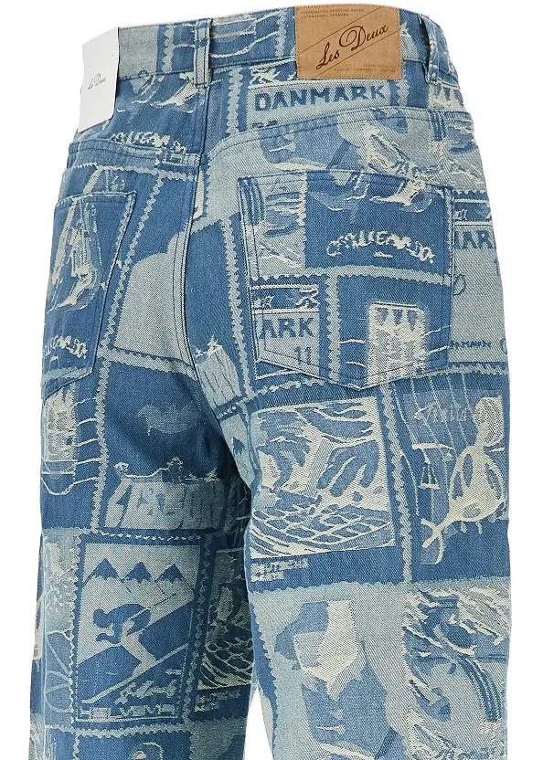 Blugi Stamp jacquard denim jeans - Img 4