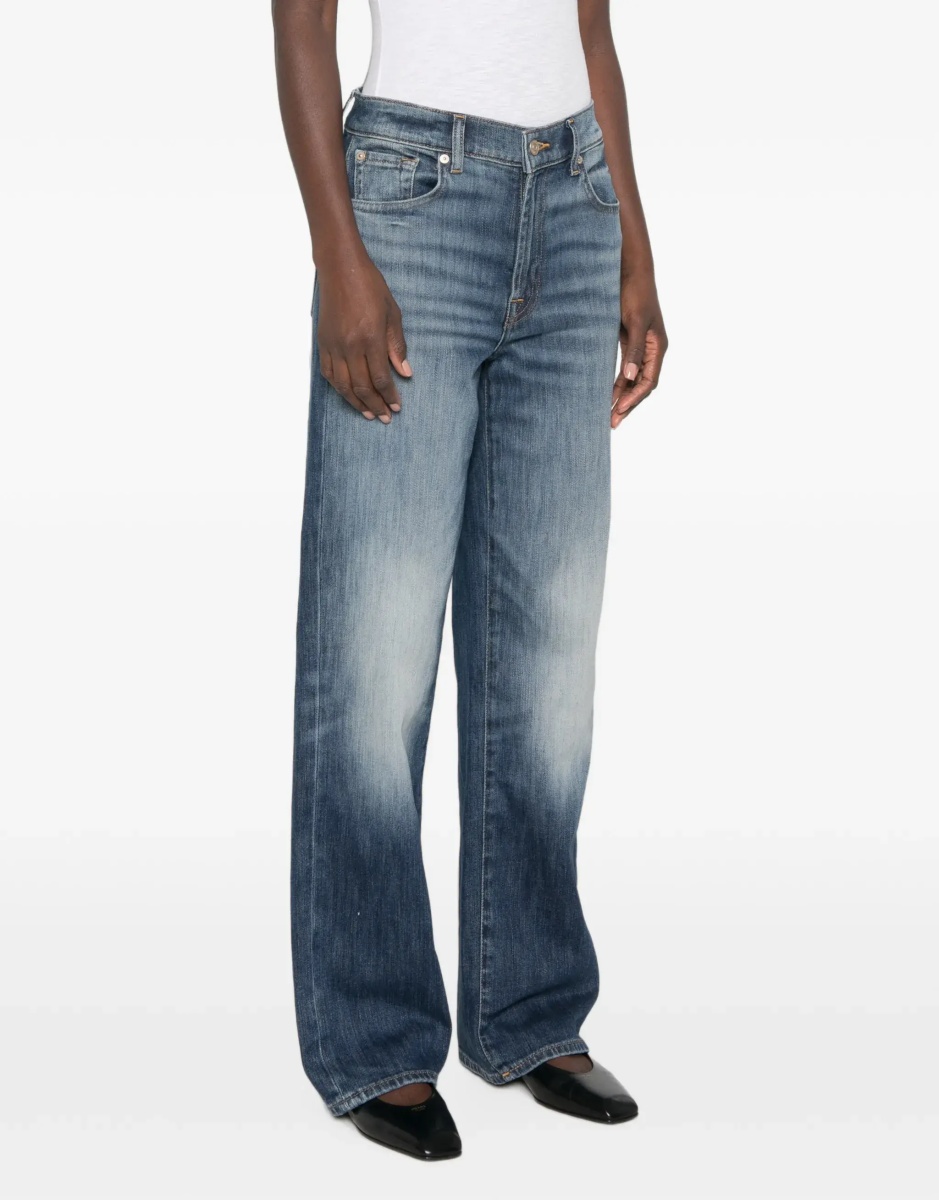 Blugi Straight-leg Vintage wash Jeans - Img 5