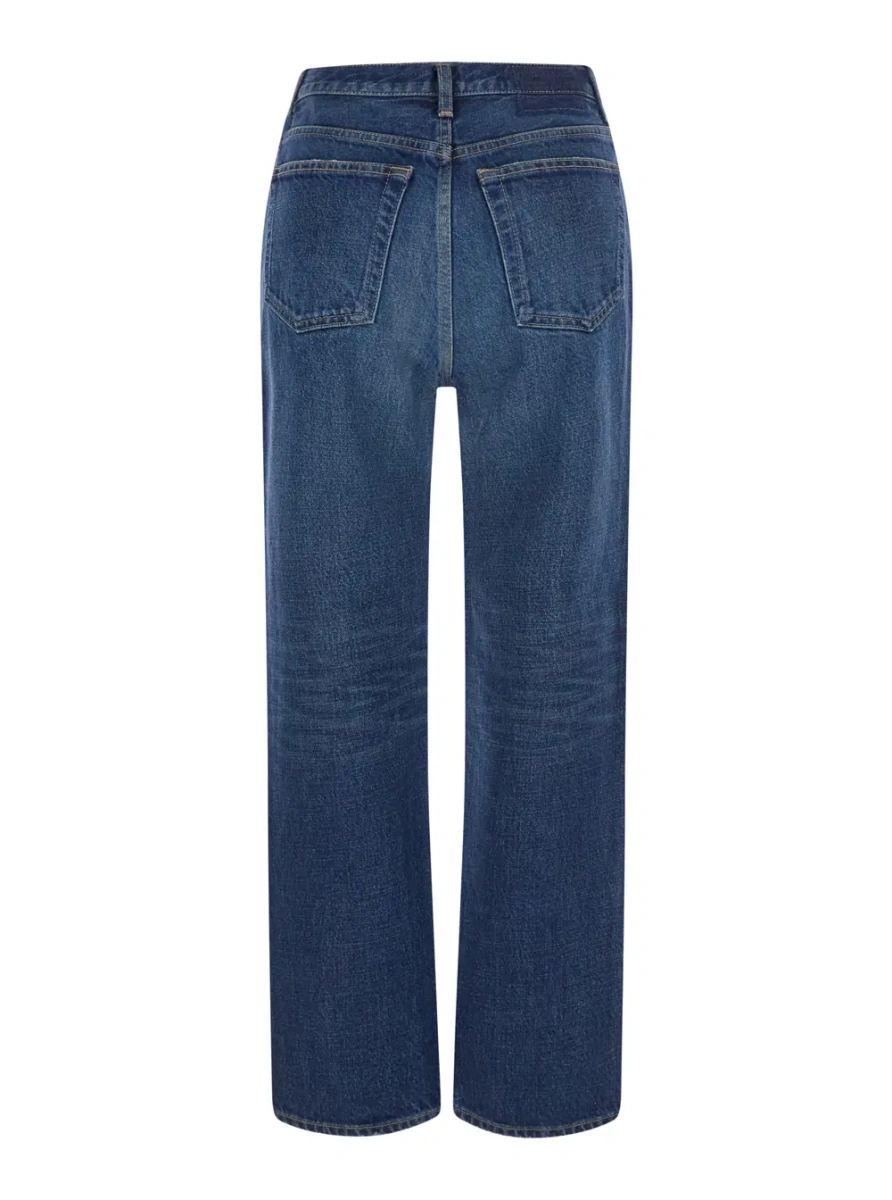 Blugi TOTÊME Classic slim jeans in 100% blue cotton for men - Img 2