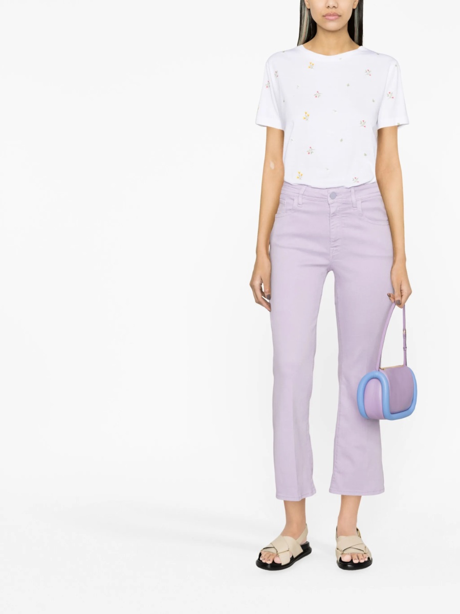 Blugi trei sferturi Jacob Cohen violet din bumbac si polyester - Img 2